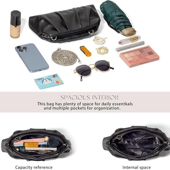 Lightweight Luxury Evening Clutch with Chain - Ideal for Formal Occasions - Picture 4 of 5